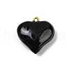 Brass Enamel Pendants KK-M322-01B-G-2