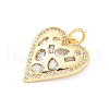 Brass Micro Pave Cubic Zirconia Pendants KK-D325-58G-01-2