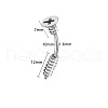 Screw Shaped 304 Stainless Steel Curved Barbell Belly Rings FS-WG0877F-01-2