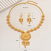 Elegant Fashion Flower Brass Necklace & Earrings Sets for Women JZ7484-5