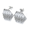 201 Stainless Steel Stud Earrings EJEW-K270-20P-1