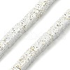 Electroplated Natural Lava Rock Beads Strands G-I360-K04-04-1