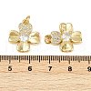 Brass Micro Pave Cubic Zirconia Pendants KK-S526-55G-3