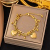 304 Stainless Steel Multi-strand Bracelets BJEW-Q040-05G-1
