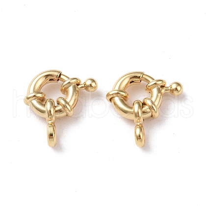 Eco-friendly Brass Spring Ring Clasps KK-D082-02G-A-1