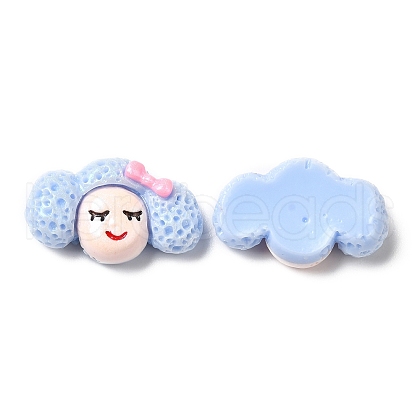 Opaque Resin Cabochons CRES-M017-02D-1