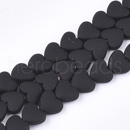 Spray Painted Non-magnetic Synthetic Hematite Beads Strands G-T116-05-17-1
