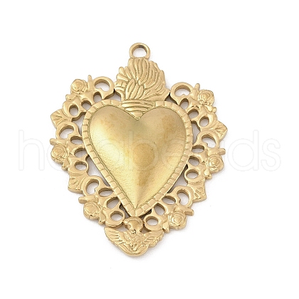 304 Stainless Steel Pendants STAS-D366-05C-G-1