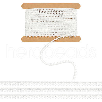 10 Yards Polyester Picot Lace Trim SENE-WH0003-42C-1