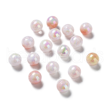 Two Tone Opaque Acrylic Beads SACR-P024-01A-W13-1