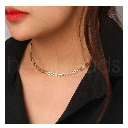 925 Sterling Silver Mesh Chain Necklaces for Women FS-WGF6F4A-02-1