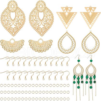 Unicraftale DIY Filigree Dangle Earring Making Kit DIY-UN0003-34-1