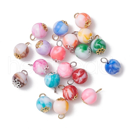 20Pcs Opaque Acrylic Pendants PALLOY-JF03539-1