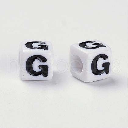 Letter Acrylic Beads PL37C9129-G-1