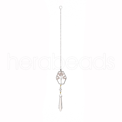 Teardrop Acrylic Beads Big Pendant Decorations HJEW-D029-01P-A-1