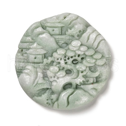 Natural Calcite Carved Big Pendants G-K349-03B-1