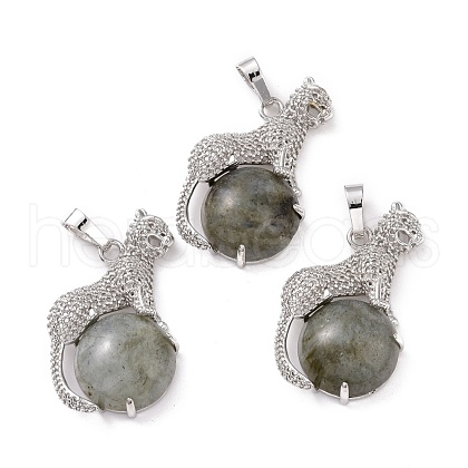 Natural Labradorite Pendants G-E389-20P-1