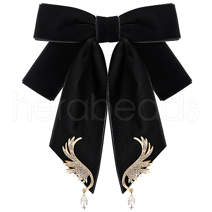 Polyester Ribbon Bowknot Brooch AJEW-WH0528-39B-1