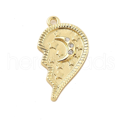 Brass Micro Pave Cubic Zirconia Pendants KK-L228-25B-G-1