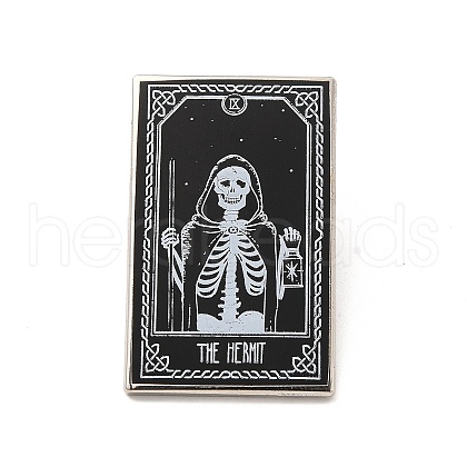 The Hermit IX Tarot Card Alloy Brooch JEWB-G020-06P-1