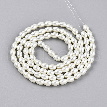 Baking Painted Pearlized Glass Pearl Bead Strands HY-T002-01A-02-1