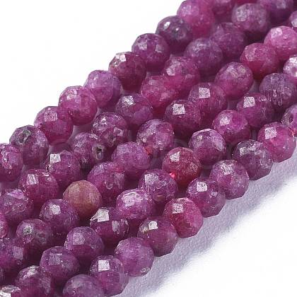 Natural Ruby Beads Strands G-E560-Q07-1