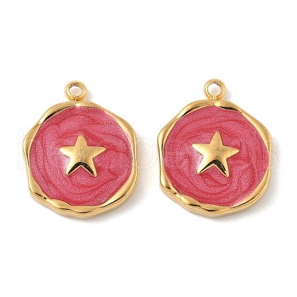 304 Stainless Steel Enamel Charms STAS-U057-14G-03-1
