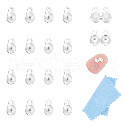 Unicraftale 20Pcs 925 Sterling Silver Bead Tips Knot Covers STER-UN0001-25-1