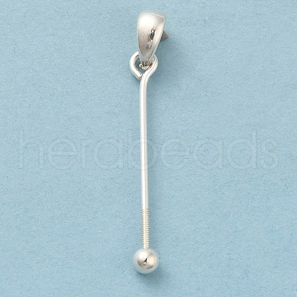 925 Sterling Silver Pendant Bails STER-P048-01C-S-1