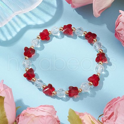 Glass Beads Stretch Bracelets BJEW-JB11414-02-1