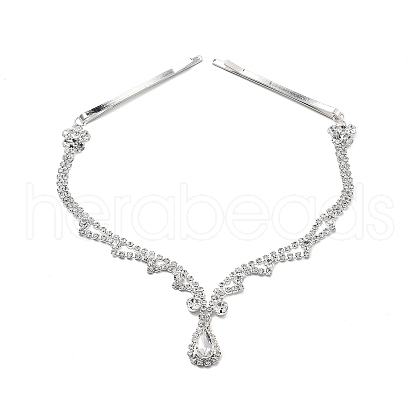 Alloy Rhinestone Hair Chain OHAR-M044-01S-1