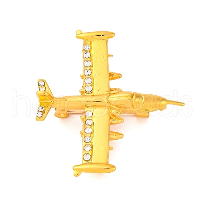 Zinc Alloy Crystal Rhinestone Brooch JEWB-U010-03G-03-1
