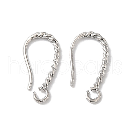 Long-Lasting Plated Brass Ear Wire KK-K381-07P-1