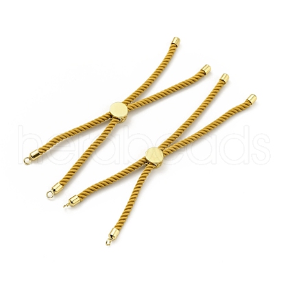 Half Finished Twisted Milan Rope Slider Bracelets FIND-G032-01G-05-1