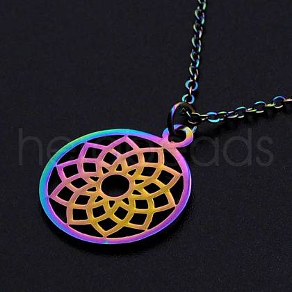 201 Stainless Steel Pendants Necklaces NJEW-S105-JN638-1