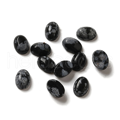 Natural Snowflake Obsidian Cabochons G-F605E-16B-1