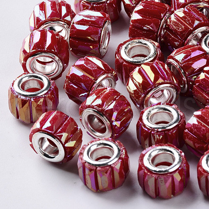 Opaque Resin European Beads RPDL-Q023-A-A02-1