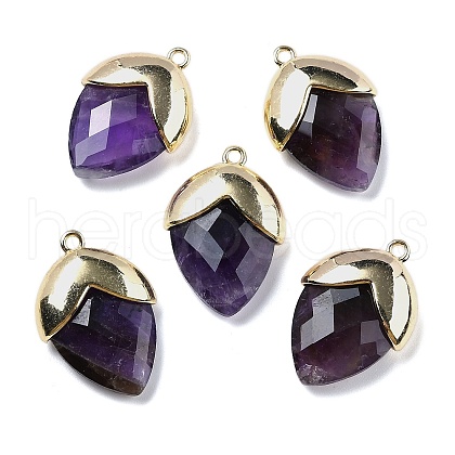 Natural Amethyst Pendants G-U019-03B-04-1