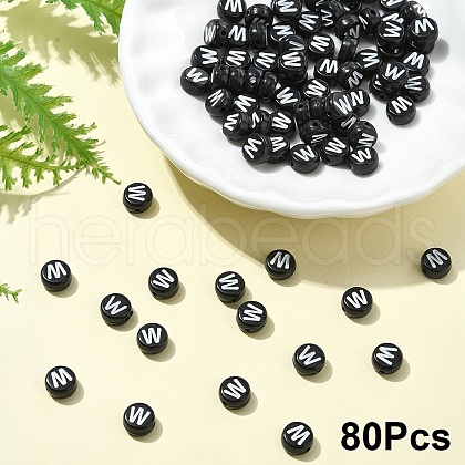 Opaque Acrylic Horizontal Hole Beads SACR-YW0001-70W-1