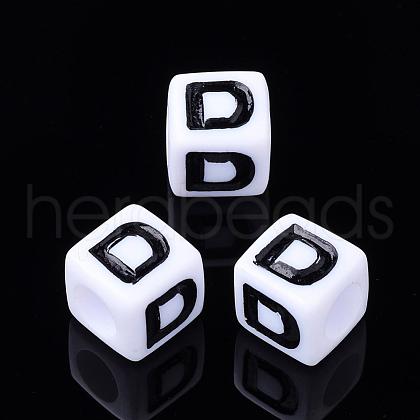 Letter Acrylic Beads PL37C9129-D-1