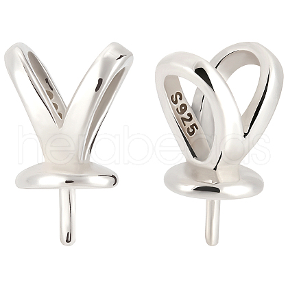 Beebeecraft 2Pcs 925 Sterling Silver Peg Bails STER-BBC0007-66-1