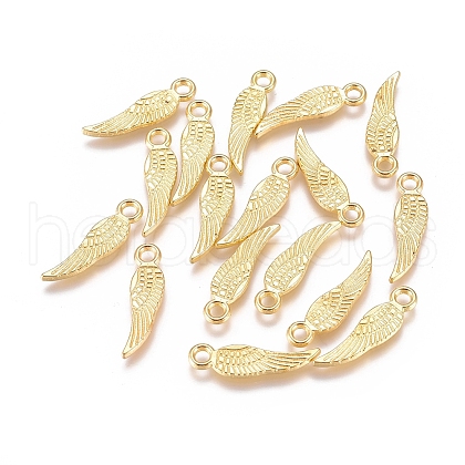 Tibetan Style Alloy Wing Charms TIBEP-3344-G-NR-1