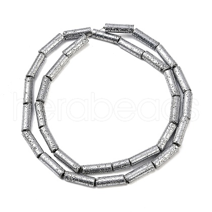 Electroplated Natural Lava Rock Beads Strands G-K388-03B-03-1