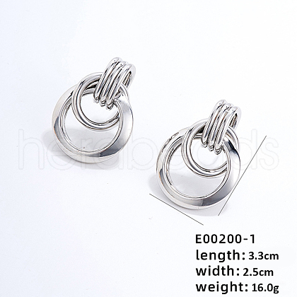 Fashionable Crossed Brass Stud Earrings Hip-hop Personality Trendy Ear Jewelry XX0906-1-1
