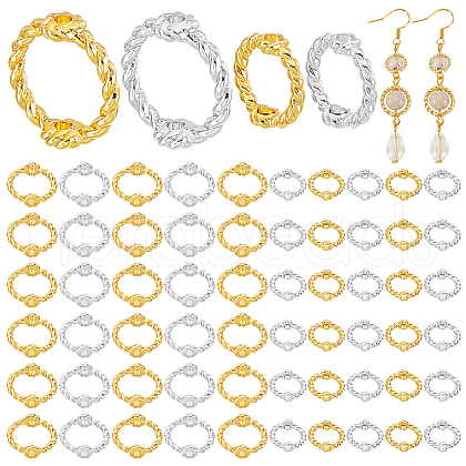   80Pcs 4 Colors Brass Bead Frames FIND-PH0021-29-1