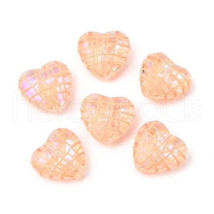 Transparent Glass Enamel Beads GLAA-S388-01F-1