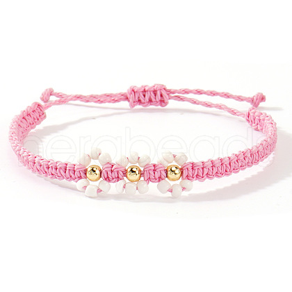 Glass Seed Beaded Braided Bead Beacelets BY5894-2-1