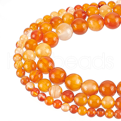 GOMAKERER 3 Strands 3 Styles Natural Carnelian Beads Strands G-GO0001-06-1