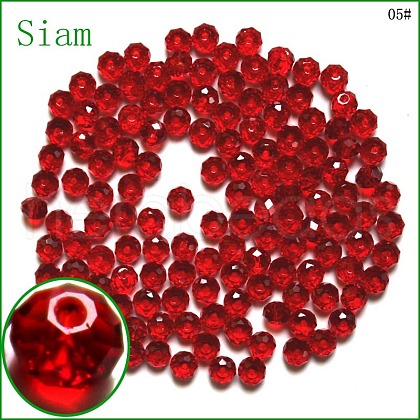 Imitation Austrian Crystal Beads SWAR-F068-3x4mm-05-1