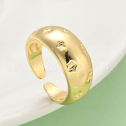 Brass Cuff Rings RJEW-V009-07G-1